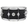 Image de DW Drums DDLM0614SSBL Design Series Maple Black Satin caisse claire 14 x 6 pouces