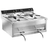 Image de Friteuse Professionnelle à Poser Electrique en Inox avec Robinet de Vidange - 2 x 12 L - AFI Collin Lucy
