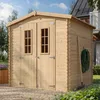 Image de Abri de Jardin en Bois - Stockage extérieur I216xL206xH218 cm/ 3.53 m2 Petit abri à Outils, Local à vélos - Toit imperméable, fenêtres TIMBELA M343C