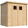 Image de Abri de Jardin en Bois avec Sol TRAITÉ TIMBELA M311+M311G - Stockage extérieur l204xL142xH200cm//2.22m2- Petit abri à Outils, Local à vélos - Toit imperméable, fenêtres