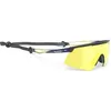 Image de Rudyproject SP890502-0000 Lunettes de soleil avec cordon élastique et interface Bleu cristal Avio/vert pomme Fade Gloss Multi Laser Yellow SP890502-0000 Largeur des verres : 135 mm