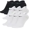 Image de Nike SX2554 Set de 9 paires de chaussettes de sport invisibles Noir/blanc/gris - Multicolore - Medium