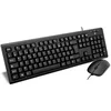 Image de V7 CKU200FR Ensemble Clavier et Souris Filaire USB/PS2 Disposition Français (FR, Avec Fil, USB, PS2-Adaptateur, Media-Hot-Keys), Noir