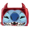 Image de Loungefly Disney Stitch Devil Cosplay Zip Around Wallet, Multicolore/Vagues de l'océan (Ocean Tides), Taille Unique, Portefeuille avec Fermeture éclair