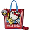 Image de Loungefly Tote Bags Hello Kitty Sac fourre-tout métallique avec porte-monnaie Rouge 50e anniversaire, Rouge, Taille unique