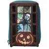 Image de Loungefly Portefeuille à fermeture éclair en accordéon avec citrouille d'Halloween Michael Myers, noir, Portefeuille accordéon