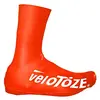 Image de veloToze   Couvre-chaussures hauts 2.0, pour une utilisation avec des chaussures de vélo de route, rouge (Rouge), Small