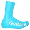 Image de veloToze   Couvre-chaussures hauts 2.0, pour une utilisation avec des chaussures de vélo de route, bleu (bleu), Small