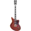 Image de D'Angelico Deluxe Bedford SH Matte Walnut guitare demi-caisse avec étui
