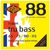 Image de Rotosound RS88M Tru Bass 88 Black Nylon Flatwound Medium 65/115