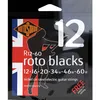 Image de Rotosound, Corde guitare électrique Roto, Jeu custom gauge 12-60, R12-60 Blacks custom.012", .016", .020", .034"w, .046"w, .060"w