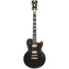 Image de D'Angelico Deluxe Atlantic Solid Black guitare électrique avec étui