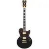 Image de D'Angelico Deluxe Atlantic Baritone Solid Black guitare électrique baryton