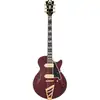Image de D'Angelico Deluxe SS Baritone Satin Trans Wine guitare hollow body baryton