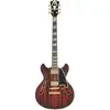 Image de D'Angelico Deluxe Mini DC Stopbar Satin Brown Burst guitare semi-hollow body avec étui