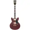 Image de D'Angelico Deluxe Mini DC Stopbar Trans Wine guitare semi-hollow body avec étui