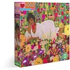 Image de Eeboo - Puzzle Adulte 1000 pièces Woman in Flowers - Puzzle Adulte en Carton recyclé - PZTWFL
