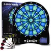 Image de Turnart Jeu de Flechette électronique Lumineux, Cible Flechette,6 Flechette Pointe Plastique,50 Pointes Souples,48 Jeu Principals et 500 Jeux Variations Cibles Électroniques pour 8 Joueurs (Bleu)