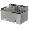 Image de Friteuse Professionnelle Électrique de Table avec Robinet de Vidange, Capacité de l'Huile 10 ou 20 Litres - Virtus