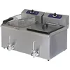 Image de Friteuse Professionnelle Électrique de Table avec Robinet de Vidange, Capacité de l'Huile 8 ou 16 Litres - Virtus