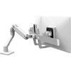 Image de Ergotron - Bras pour moniteur double HX, support de bureau VESA. Convient à 2 moniteurs jusqu'à 32 pouces, de 2,3 à 7,9kg chacun - Blanc (45-476-216)