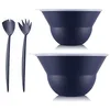 Image de Bodum TOPEE K2551-540-143S-1 Ensemble de 2 saladiers 3.0 l et 4.9 l avec couvercle plastique + set couverts à salade