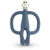 Image de Matchstick Monkey, Original Teether & Gel Applicator, Antimicrobial Silicone Teething Toys for Baby, Easy to Grip, BPA Free, 3 Months Old+, 10.5 cm, Airforce Blue Monkey