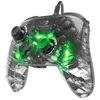 Image de PDP Afterglow Deluxe Contrôleur de jeu câblé à LED, sous licence Nintendo pour Switch et OLED, couleur RGB, contrôleur de gamepad transparent, prise jack 3,5 mm, double vibration, touches paddle
