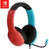 Image de PDP Gaming LVL40 Stereo Casque with Mic for Nintendo Switch - PC, iPad, Mac, Laptop Compatible - Noise Cancelling Microphone, Lightweight, Soft Comfort On Ear Headphones - Bleu et rouge