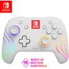 Image de PDP Afterglow Wave Wireless Pro Controller with Full Motion for Nintendo Switch, Nintendo Switch - OLED Model, 8 RGB LED Lighting Zones, 30 Foot Range, 20 Hour Rechargeable Battery White