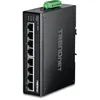 Image de TRENDnet, TI-PG80, Commutateur réseau Industriel Non géré Gigabit PoE+ DIN 8 Ports, renforcé, Budget d'alimentation PoE+ Complet de 200 W, capacité de Commutation de 16 Gbit/s, IP30, Noir