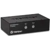 Image de TRENDnet, TK-222DVK, Commutateur KVM DVI 2 ports avec audio, gestion de deux PC, touches de raccourci, USB 2.0, boîtier métallique, utilisation avec un moniteur DVID-D
