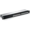 Image de TRENDnet, TC-P16C6AS, Panneau de Brassage blindé 16 Ports Cat6A, boîtier métallique 1U 19", Compatible 10G, Compatible avec Les câbles Ethernet Cat5e / Cat6 / Cat6A, Gestion des câbles