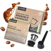 Image de SEALPOD Capsule réutilisable, compatible avec la machine originale Nespresso, en acier inoxydable durable, livré avec nouveaux couvercles, Pack de démarrage [1 Capsule, 100 couvercles]
