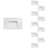 Image de Balise LED saillie 3W 220V 120° IP44 pour Escalier - Pack de 10 / Blanc Chaud 2300K - 3500K / Blanc