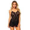 Image de Leg Avenue 8717 2 Pièces Robe-Combinaison Vase en Dentelle Noir Taille Unique EUR 34-38