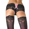 Image de Leg Avenue Boxer Dentelle Et Noeud Noir/Rose Small