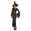 Image de Leg Avenue Costume Sorcière Robe Longue Moulante Noir Taille M/L