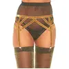 Image de Leg Avenue 8887 Porte-Jarretelles Élastique en Lurex Or Taille Unique EUR 34-38