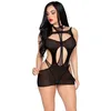 Image de Leg Avenue Mini Dress and Matching Gloves Lingerie Set   One Size   Black
