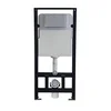 Image de Bâti-support pour WC suspendu G3004A avec plaque de déclenchement - modèle sélectionnable, Plaque de déclenchement:Modèle verre noir