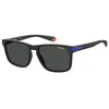 Image de Polaroid PLD 2088/S Lunettes de Soleil, MTBLKBLUE, 55 Mixte Adulte