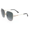 Image de Lunettes de Soleil Jimmy Choo KORI/G/SK 0RHL GOLD BLACK 60/18/145 Femme