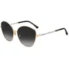 Image de Jimmy Choo Marilia/g/sk 2M2/9O BLACK GOLD Sunglasses Women's Steel, Standard, 63