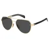 Image de David Beckham Db 1121/g/s RHL/IR GOLD BLACK Sunglasses Men Metall, Standard, 61
