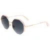 Image de Marc Jacobs Geometric Shape Sunglasses for Women, 56 mm Size, Dark Grey Shaded/Gold Pink