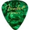 Image de Fender 351 Classic Celluloid Picks 12-Pack (Couleurs assorties) Green Moto (Heavy) - Lot de 12 médiators