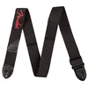 Image de Fender Sangle de Guitare, Tissu en Polyester avec Logo Rouge, Réglable 33 -53 , Noir