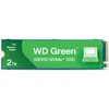 Image de WD Green SN350 2 To M.2 NVMe SSD, possédant une vitesse de lecture de 3 200 Mo/s et une vitesse d'écriture de 3 000 Mo/s