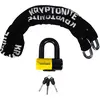 Image de Kryptonite New York Legend 1515, Antivol Chaîne avec Antivol U Mini, Acier trempé avec Manchon en Nylon, Niveau de Sécurité 10/10, pour Vélos, Vélos électriques, Scooters et Motos, 6,7 kg, 150 cm